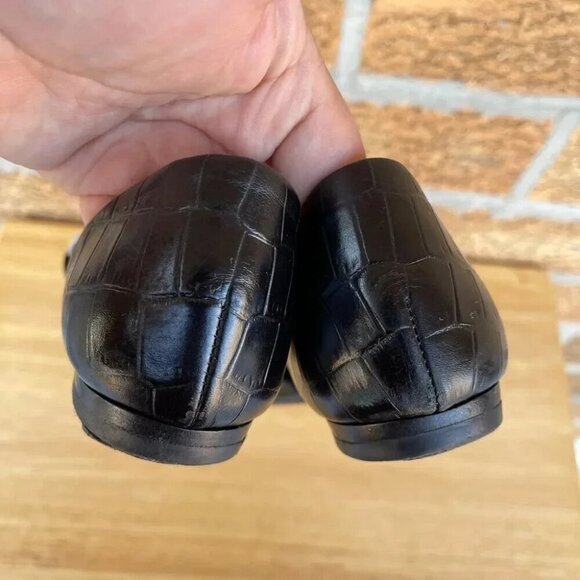 Jenni kayne Penny Loafer D’Orsay Flats in Woven Natural/Black, 6.5 - Picture 3 of 7